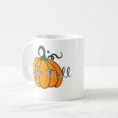 Hellow Pumpkin Fall Pumpkin Hello Fall Kaffeetasse (Vorderseite Links)