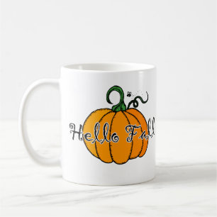 Hellow Pumpkin Fall Pumpkin Hello Fall Kaffeetasse