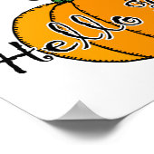 Hellow Pumpkin Fall Pumpkin Hello Fall Poster (Ecke)