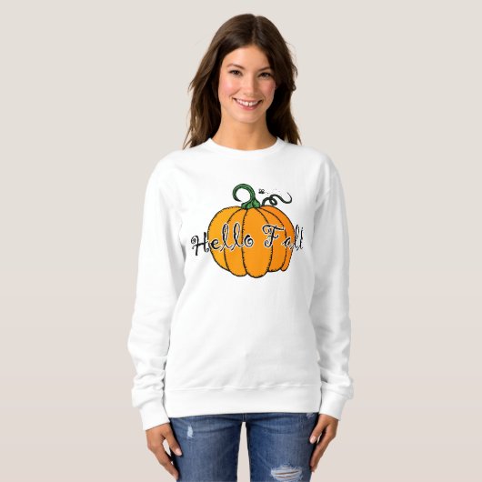 Hellow Pumpkin Fall Pumpkin Hello Fall Sweatshirt (Vorne ganz)