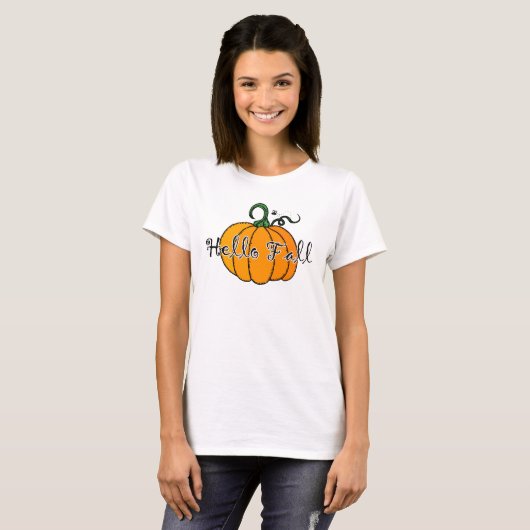 Hellow Pumpkin Fall Pumpkin Hello Fall T-Shirt (Vorne ganz)