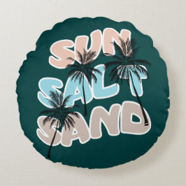Hellow Summer Graphic Rundes Kissen