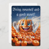 Helloween Einladungskarte (Vorne/Hinten)