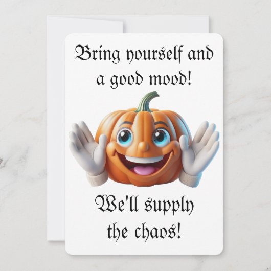 Helloween Einladungskarte (Vorderseite)