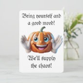 Helloween Einladungskarte (Stehend Vorderseite)