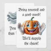 Helloween Einladungskarte (Vorne/Hinten)