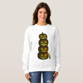 Helloween Minimalistisch Jack O'Lantern Unisex Sweatshirt (Vorne ganz)