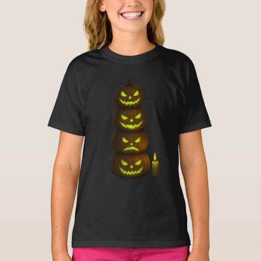 Helloween Minimalistisch Jack O'Lantern Unisex T-Shirt (Vorderseite)