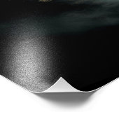 Helloween Scene. Spuk Haus auf dem Friedhof. Fotodruck (Ecke)