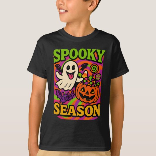 Helloween Spooky Season Retro Kleidung Unisex T-Shirt (Vorderseite)