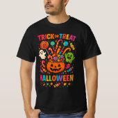 HELLOWEEN Trick oder Behandlung Vollfarben-Unisex- T-Shirt (Vorderseite)