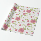 Hellpastell Blumen Nahtloses Muster Geschenkpapier (Ungerollt)