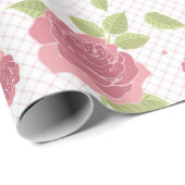Hellpastell Blumen Nahtloses Muster Geschenkpapier (Rolleneckpunkt)