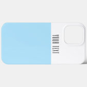 Hellpastellblauer weißer, nahtloser Farbblock Case-Mate iPhone Hülle (Rückseite (Horizontal))
