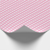 Hellpink| Weißes Gingham Wrapping Paper Geschenkpapier (Ecke)