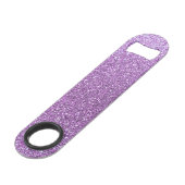 Hellpurpurner Glitter Speed Flaschenöffner (Vorderseite Schrägansicht)