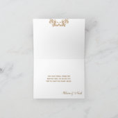 Hellpurpurner Goldmarokkaner danken Ihnen Dankeskarte (Innenseite)