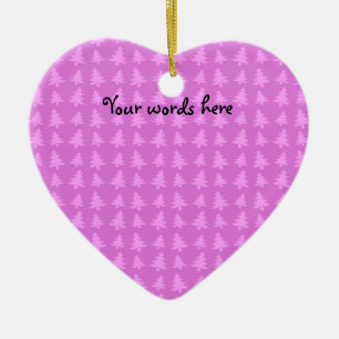 Hellpurpurnes Weihnachtsbaummuster Keramik Ornament