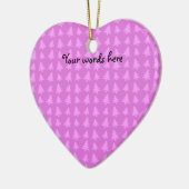 Hellpurpurnes Weihnachtsbaummuster Keramik Ornament (Links)