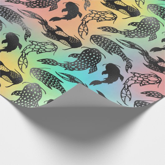 Hellrainbow Koi Niedliche Tiere Geschenkpapier (Ecke)