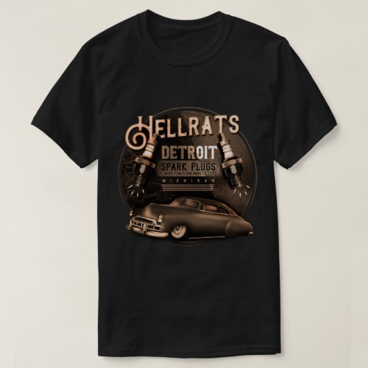 Hellrats Spark Plugins für Frisierte Autos T-Shirt (Design vorne)