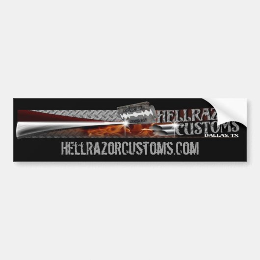 HellRazorCustoms.Com der Autoaufkleber (Vorne)