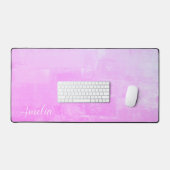 Hellrosa Abstrakt texturiert Schreibtischunterlage (Tastatur & Maus)