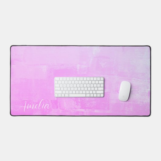 Hellrosa Abstrakt texturiert Schreibtischunterlage (Tastatur & Maus)