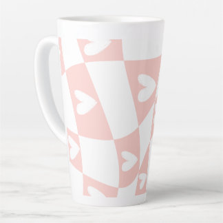 Hellrosa abstraktes Herz-Tasse – Minimale Ästhetik Milchtasse