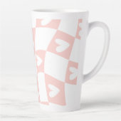 Hellrosa abstraktes Herz-Tasse – Minimale Ästhetik Milchtasse (Rechts)
