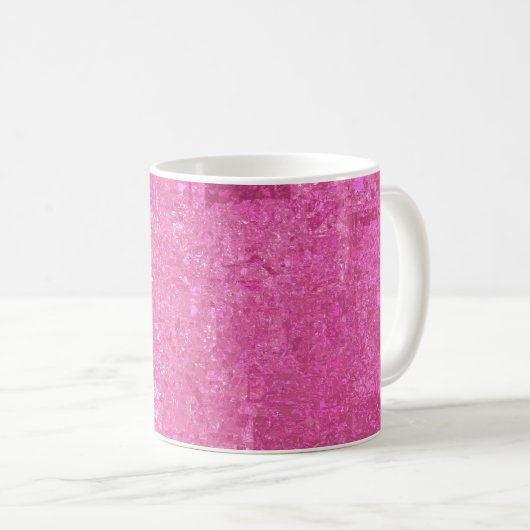 Hellrosa Abstraktes Mosaikglanz Kaffeetasse (VorderseiteRechts)