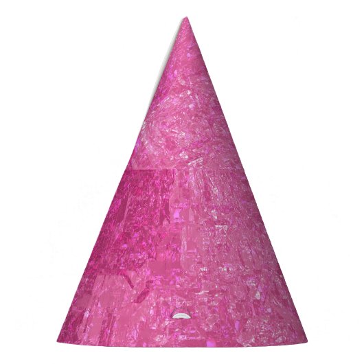 Hellrosa Abstraktes Mosaikglanz Partyhütchen (Links)
