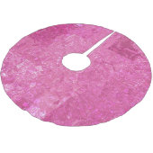 Hellrosa Abstraktes Mosaikglanz Polyester Weihnachtsbaumdecke (Schrägansicht)