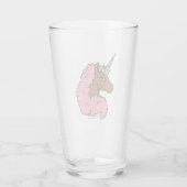 Hellrosa Afro Unicorn Glas (Rückseite)