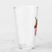 Hellrosa Afro Unicorn Glas (Rechts)