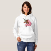 Hellrosa Afro Unicorn Hoodie (Vorne ganz)