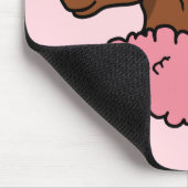 Hellrosa Afro Unicorn Mousepad (Ecke)