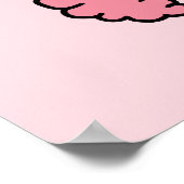 Hellrosa Afro Unicorn Poster (Ecke)