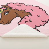 Hellrosa Afro Unicorn Sherpadecke (3/4)