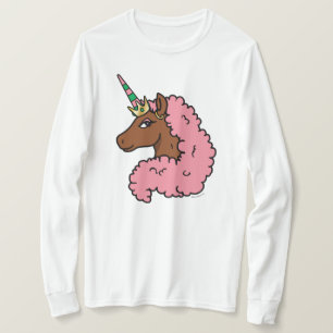 Hellrosa Afro Unicorn T-Shirt