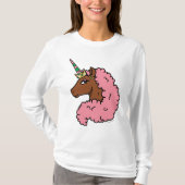 Hellrosa Afro Unicorn T-Shirt (Vorderseite)