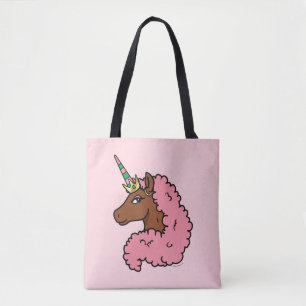 Hellrosa Afro Unicorn Tasche