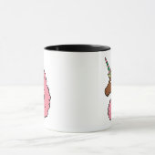 Hellrosa Afro Unicorn Tasse (Zentrum)