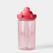 Hellrosa Afro Unicorn Trinkflasche (Rückseite)