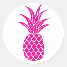 Hellrosa Ananas-Aufkleber Runder Aufkleber