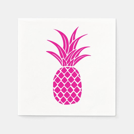 Hellrosa Ananas Napkin Serviette (Vorderseite)