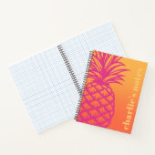 Hellrosa Ananas, orange gelber Farbverlauf Notizblock (Innenseite)