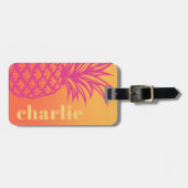 Hellrosa Ananas-Orangengelber Gradientenrücklauf Gepäckanhänger (Vorderseite horizontal)