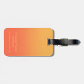 Hellrosa Ananas-Orangengelber Gradientenrücklauf Gepäckanhänger (Rückseite horizontal)