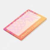 Hellrosa Ananas-Orangengelber Gradientenrücklauf Post-it Klebezettel (angewinkelt)